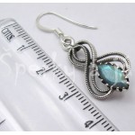  Stříbrné náušnice labradorit osmička | SPERKYAJA.CZ