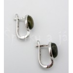  Stříbrné náušnice labradorit ovál  | SPERKYAJA.CZ