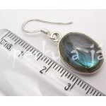  Stříbrné náušnice labradorit ovál velký Náušnice