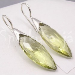 Stříbrné náušnice lemon citrín šiška velká II.jakost Náušnice