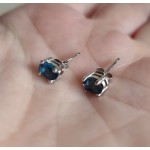 Stříbrné náušnice London topaz ovál Náušnice
