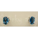 Stříbrné náušnice London topaz ovál Náušnice Stříbrné náušnice London topaz ovál Náušnice