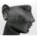 Stříbrné náušnice malachit kulaté Náušnice Stříbrné náušnice malachit kulaté Náušnice