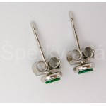 Stříbrné náušnice malachit kulaté Náušnice Stříbrné náušnice malachit kulaté Náušnice