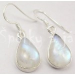 Stříbrné náušnice měsíční kámen kapka Náušnice