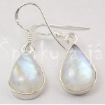 Stříbrné náušnice měsíční kámen kapka Náušnice