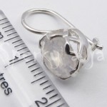 Stříbrné náušnice měsíční kámen kulaté Náušnice