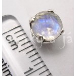 Stříbrné náušnice měsíční kámen kulaté Náušnice