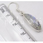 Stříbrné náušnice měsíční kámen ovál dlouhý Náušnice