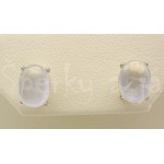 Stříbrné náušnice měsíční kámen ovál Náušnice