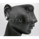 Stříbrné náušnice měsíční kámen ovál Náušnice