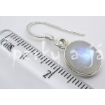 Stříbrné náušnice měsíční kámen ovál střední Náušnice