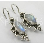 Stříbrné náušnice měsíční kámen šiška Náušnice