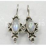 Stříbrné náušnice měsíční kámen šiška Náušnice