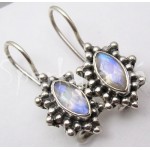 Stříbrné náušnice měsíční kámen šiška Náušnice