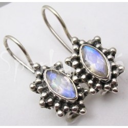 Stříbrné náušnice měsíční kámen šiška Náušnice