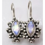 Stříbrné náušnice měsíční kámen šiška Náušnice