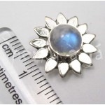 Stříbrné náušnice měsíční kámen sluníčko Náušnice