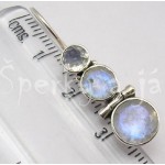 Stříbrné náušnice měsíční kámen sněhulák Náušnice