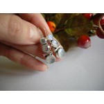 Stříbrné náušnice měsíční kámen sněhulák Náušnice