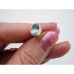 Stříbrné náušnice modrý topaz ovál Náušnice