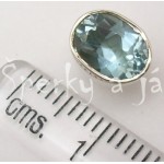 Stříbrné náušnice modrý topaz ovál Náušnice