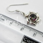 Stříbrné  náušnice mystický topaz kulaté Náušnice