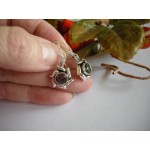 Stříbrné  náušnice mystický topaz kulaté Náušnice