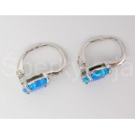 Stříbrné náušnice opál kulaté Náušnice