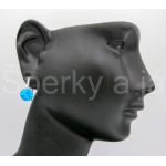 Stříbrné náušnice opál kulaté Náušnice