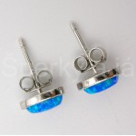 Stříbrné náušnice opál ovál Náušnice