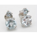 Stříbrné náušnice London topaz ovál Náušnice