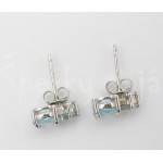 Stříbrné náušnice London topaz ovál Náušnice