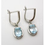 Stříbrné náušnice topaz ovál Náušnice Stříbrné náušnice topaz ovál Náušnice