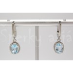Stříbrné náušnice topaz ovál Náušnice Stříbrné náušnice topaz ovál Náušnice