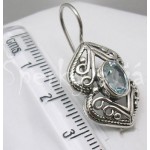 Stříbrné náušnice topaz šiška Náušnice