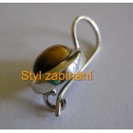 Stříbrné náušnice topaz šiška Náušnice