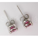 Stříbrné náušnice turmalín kulaté Náušnice