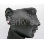 Stříbrné náušnice turmalín kulaté Náušnice