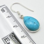 Stříbrné náušnice tyrkys kapka Náušnice