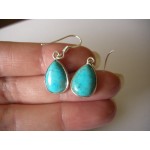 Stříbrné náušnice tyrkys kapka Náušnice