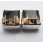 Stříbrné náušnice záhněda čtverec  Náušnice