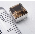 Stříbrné náušnice záhněda čtverec  Náušnice