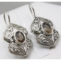 Stříbrné náušnice záhněda šiška Náušnice