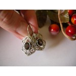 Stříbrné náušnice záhněda šiška Náušnice