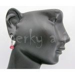 Stříbrné náušnice zirkon modrý čtverec Náušnice