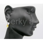 Stříbrné náušnice zirkon žlutý kapka Náušnice