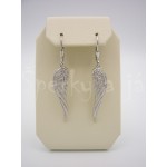 Stříbrné náušnice zirkony andělské křídlo Náušnice