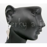 Stříbrné náušnice zirkony andělské křídlo Náušnice