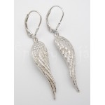 Stříbrné náušnice zirkony andělské křídlo Náušnice